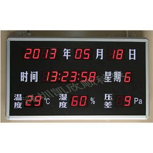 工業溫濕度時鐘壓差顯示屏